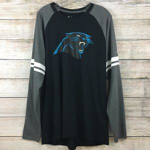 Nike Dri Fit NFL Carolina Panthers Long Sleeve Tee Shirt Men's Large